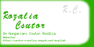 rozalia csutor business card